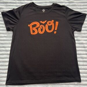 Celebrate It Black Tee with Orange Boo Design
